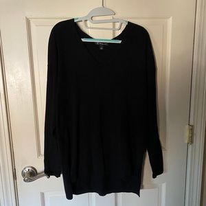 INC oversized black V-neck sweater
